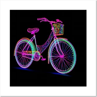 Glowing bicycle Posters and Art